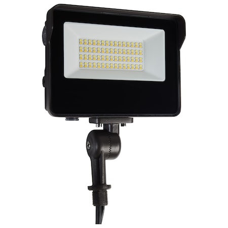 Nuvo LED Floodlight / BP Photocell - CCT Select 3/4/5K Watt Adjust 15/25/35W - Color/PowerQuick Bronze 65/541